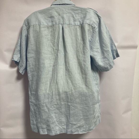Fiii ITALIAN 100% LINEN SHORT SLEEVE SHIRT‎ SIZE M - Picture 2 of 5